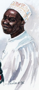 Dipinto di uomo musulmano Senegal