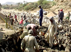 Costruzione di una diga nord Eritrea