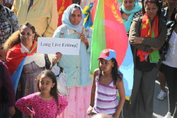 Foto della maifestazione eritrea di Goteborg