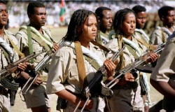 Foto della parata militare eritrea