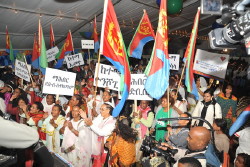 Foto della protesta eritrea a Londra