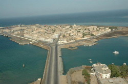 Foto aerea panoramica di Massawa