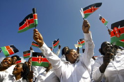 Foto di elezione in Kenia
