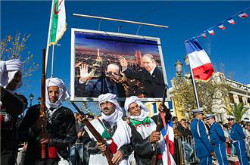 Foto di una preparazione per recivimento di Hollande ad Algeri