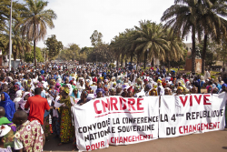 Foto della manifestazione contro la guerra delle maliane