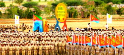Parata militare dei studenti di leva a Sawa