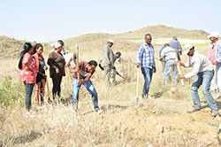 Volontari mentre recuperano terre arabili vicino ad Asmara