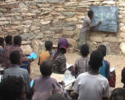 Foto di scuola elementare in zona rurale eritrea